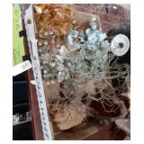 Flat of Bonsai Oriental metal trees Plus a wood