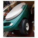 Step 2 green and cream garden cart with storage