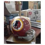 Chiefs football helmet lamp on wood base 25" x