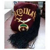 Vintage Shriner felt Fez hat