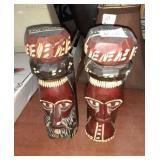 Pair of Jamaica wood Statues  8" tall