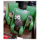 Group of 3 Whimsical Danglers 2 Birds and 1 Owl.