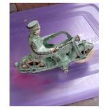 Possible Hubley metal vintage motorcycle 7 inches