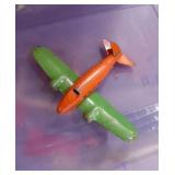 Vintage metal airplane approximately 5 by 7