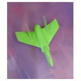 Green metal Navy Plane 4"x4" marked