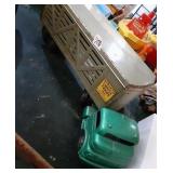 Vintage metal cattle farm company trailer with