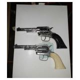 Pair of Vintage Pony Boy cap guns approximately 9