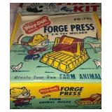 Vintage Play-Doh Forge press 3D toy motor with