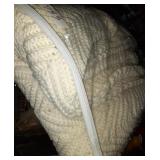 Beautiful cream color crochet zigzag Afghan