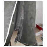 Very Nice Small suede black chaps with fringe