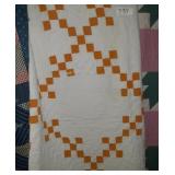 Handmade quilt in white and gold some Warren