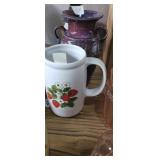 Mccoy strawberry pitcher. Measures about 7in tall
