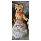 Pair of glo molds. Santa is missing light.