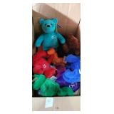 Group of sports beanie babies