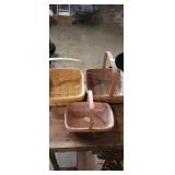 Group of 3 longaberger baskets. Medium sized