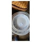 Tan/blue/white Corelli dishes set
