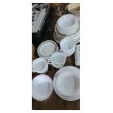 Large set of green and white and other misc