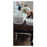 Set of 5 small blue flower corning ware