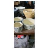 Group of 3 Roseville shallow crocks