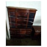 Nice curio cabinet. 70x49x16. Wood shelves.
