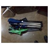 3 folding outdoor chairs.