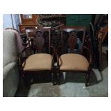 Nice Captain chairs. Lot of two. 41x21x26.