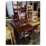 Tell City table flaps and 4 chairs. 40x25x29.