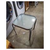 Small glass top table. 16x16x17.