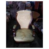 Heavy wooden rocker. 27x34x40