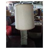 Green ceramic lamp. 27x5x5.