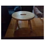 Small wooden stool. 12x9.