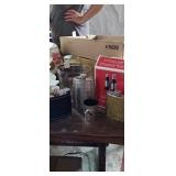 Measure cup and flasks