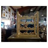 Wood wine rack and bottle holder. 21x9