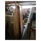 Queen bed headboard, footboard, mattress and box