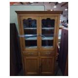 Cupboard with glass. 38x70x16.