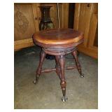 Stool. Claw feet. 17x14.