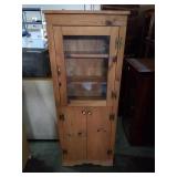 Cupboard glass and doors. 54x21x7.