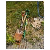 2 spades, tater fork