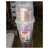 Wrapping paper storage container full of what