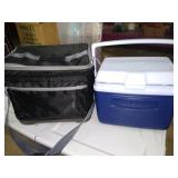 Cooler bag, and a smaller Rubbermaid lunch