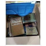 Lot of hardcover books, and a small tote of