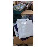Large box of misc clothes.med and large