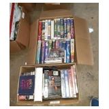 Two boxes full of VHS Tapes, CD