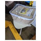 Comforter and lil table