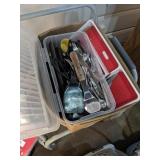 Flatware and portable toilet