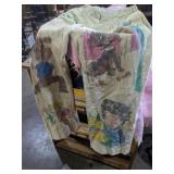 Painted corduroy pants and letter jacket