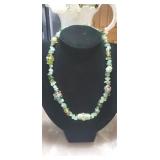 Beautiful jade and twisted copper necklace