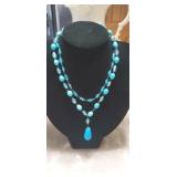 2 layer blue necklace