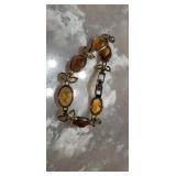 Gorgeous bracelet in gold, topaz and brown tones