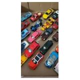 Flat of die-cast cars